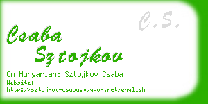 csaba sztojkov business card